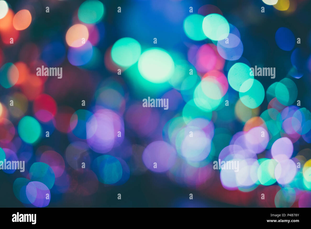 blurry Christmas lights Stock Photo