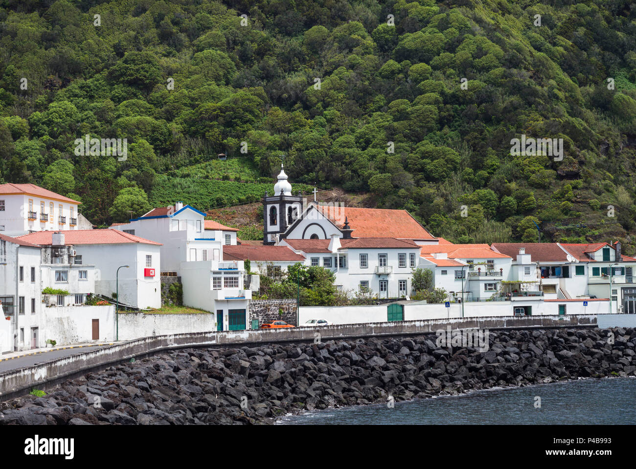 Portugal, Azores, Sao Island, Velas, town view Stock Photo Alamy