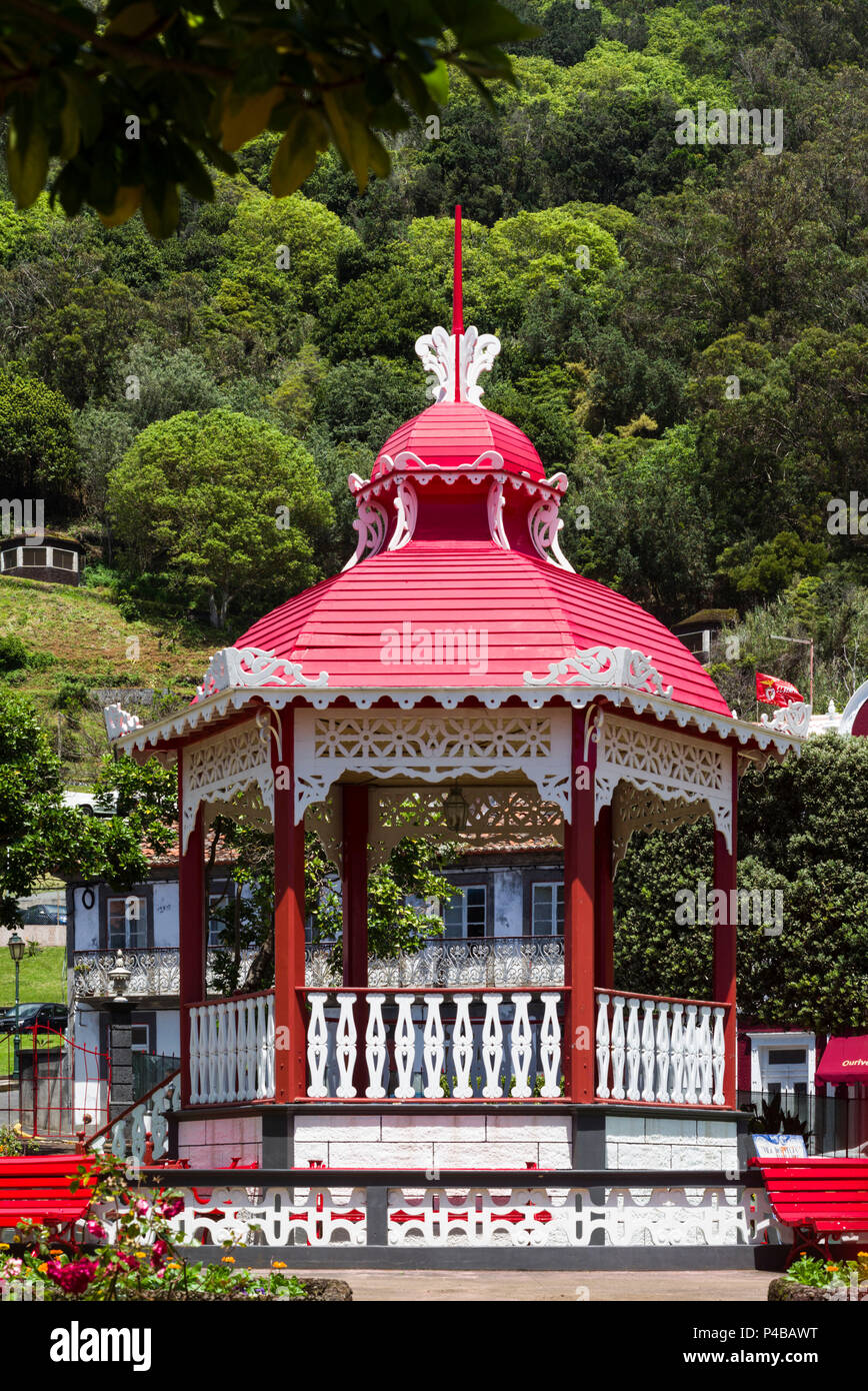 Portugal, Azores, Sao Jorge Island, Velas, Jardim da Republica park, gazebo  Stock Photo - Alamy