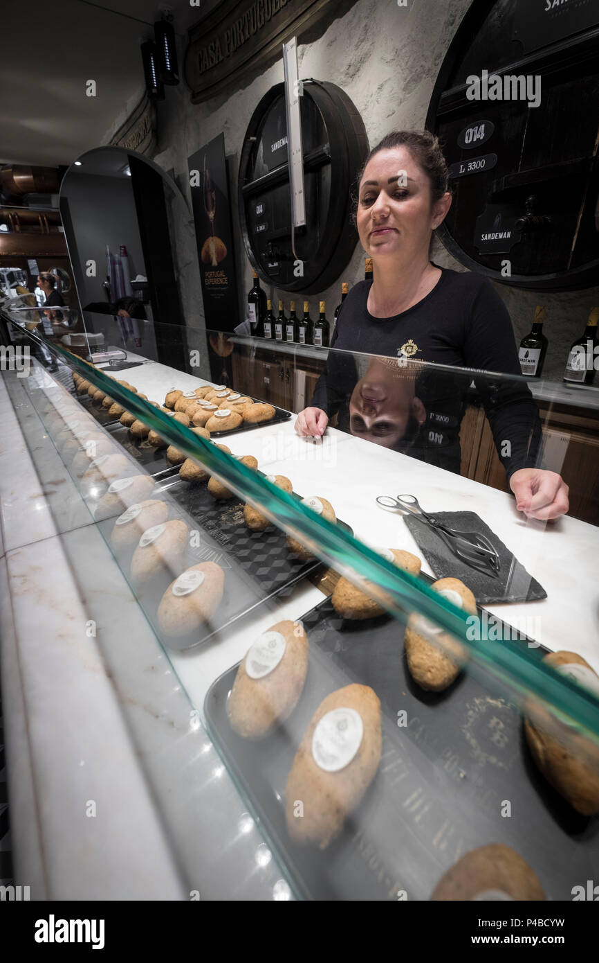 Cod cake in a store in Porto Portugal Europe Stock Photo Alamy