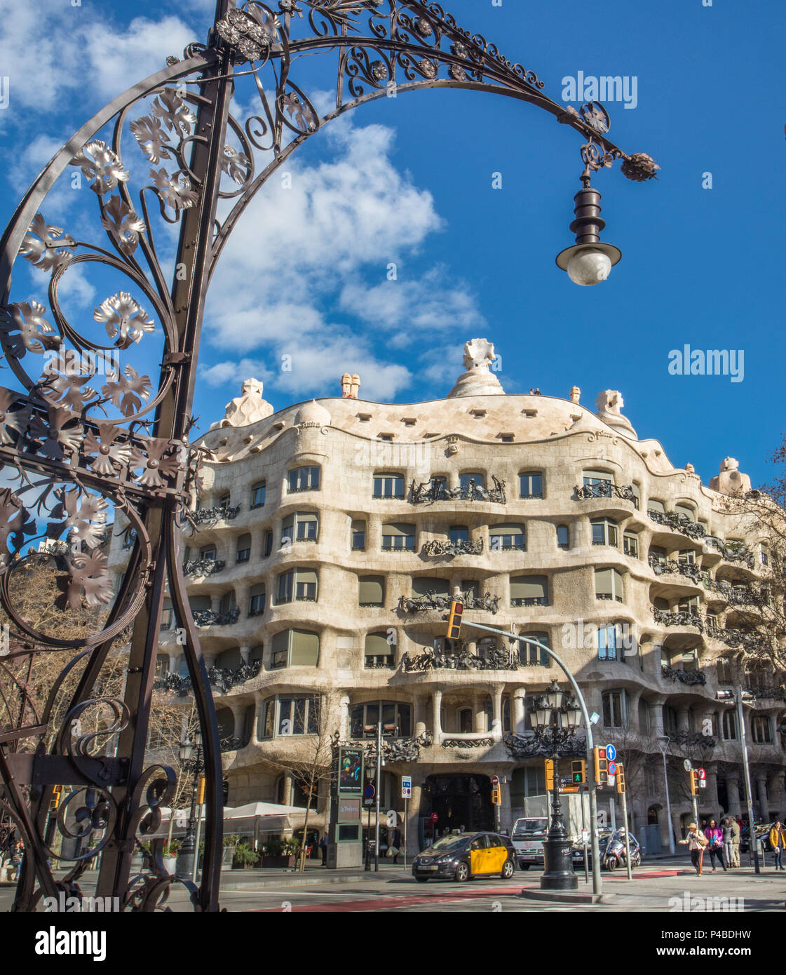 Barcelona City, Gaudi architect, Mila House (La Pedrera), Spain Stock Photo