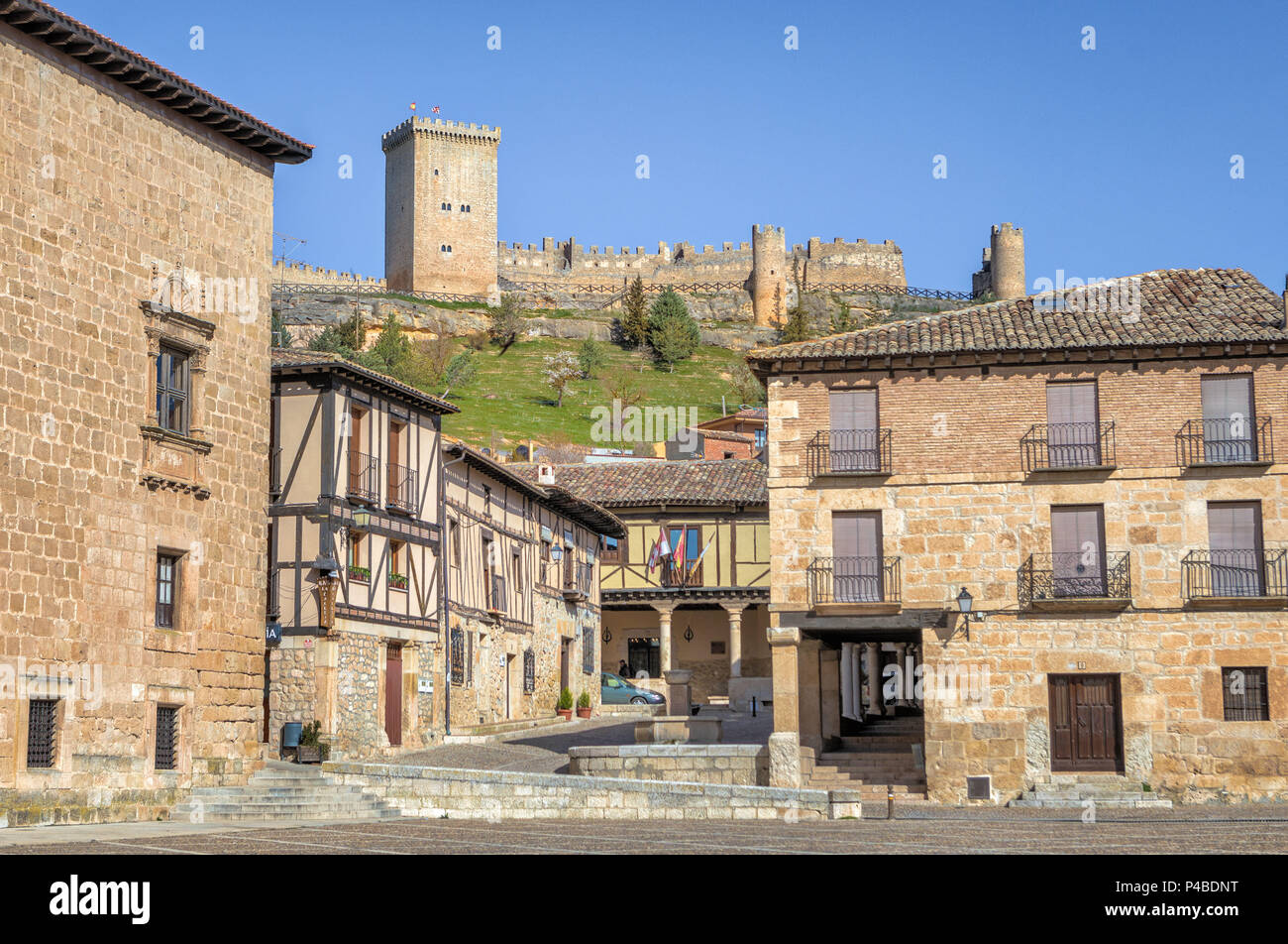 Spain, Burgos Province, Peñaranda de Duero City Stock Photo