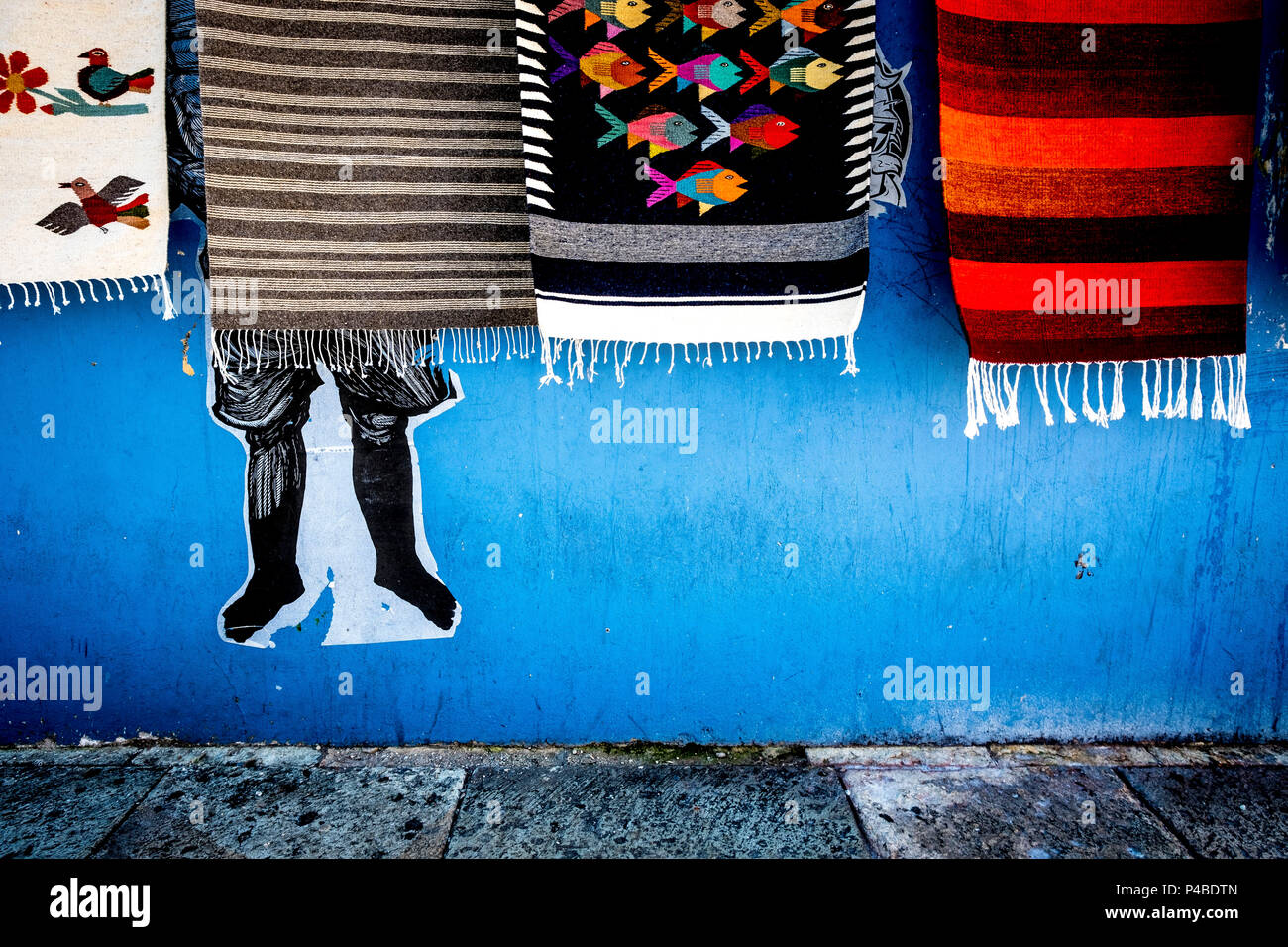 Traditional fabrics in the city of Oaxaca in Mexico Stock Photo Alamy