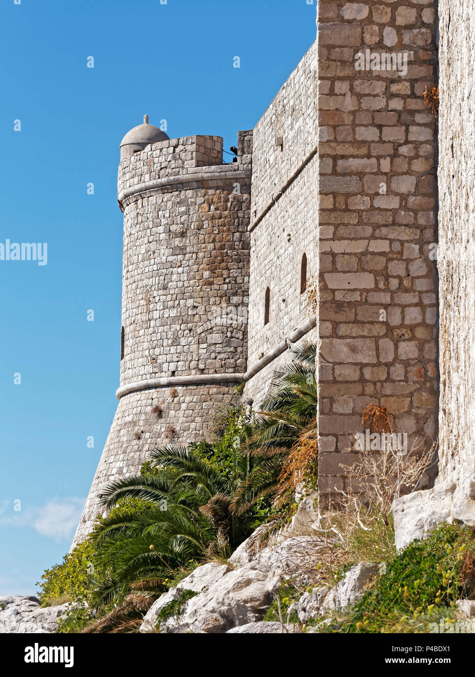 Croatia, Dalmatia, Dubrovnik city walls Stock Photo