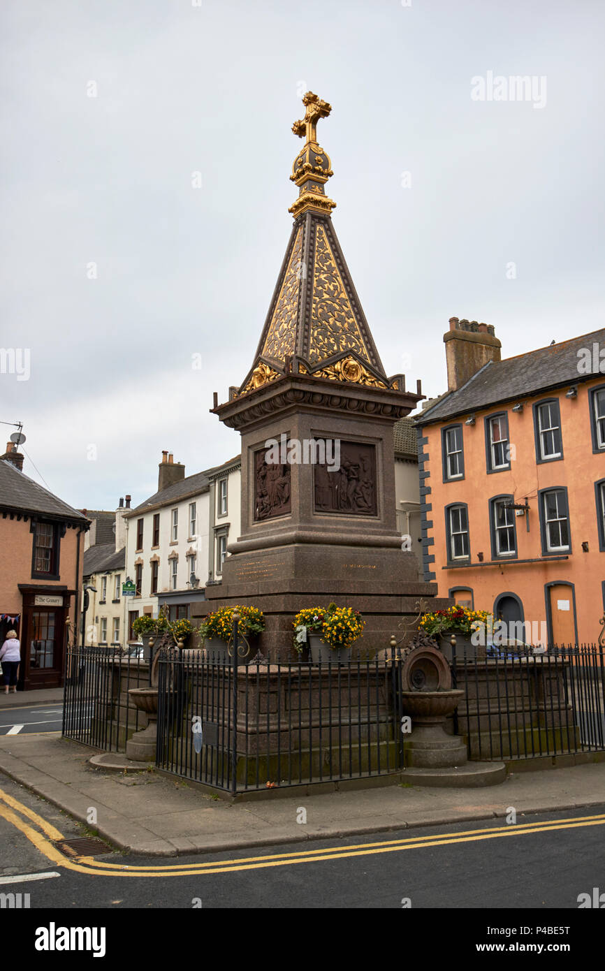 Moore Memorial Fountain Market Square Wigton Cumbria England UK