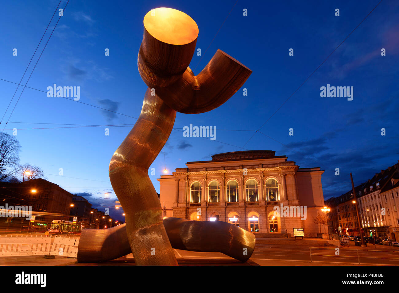 Augsburg, Stadttheater (city theater), Swabia, Bavaria, Germany Stock