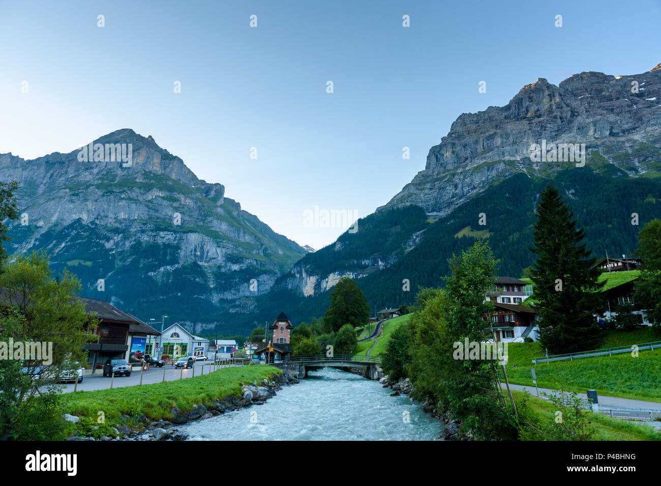 Grindelwald Beautiful Village In Mountain Scenery Switzerland Stock Photo Alamy Grindelwald Beautiful Village In Mountain Scenery Switzerland Stock Photo Alamy
