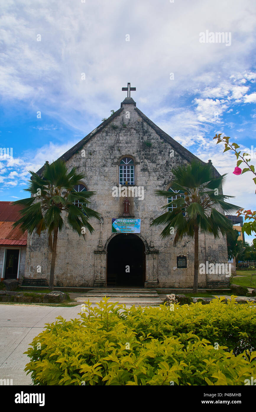 Old Church in the Philippines Island of Siquijor Stock Photo