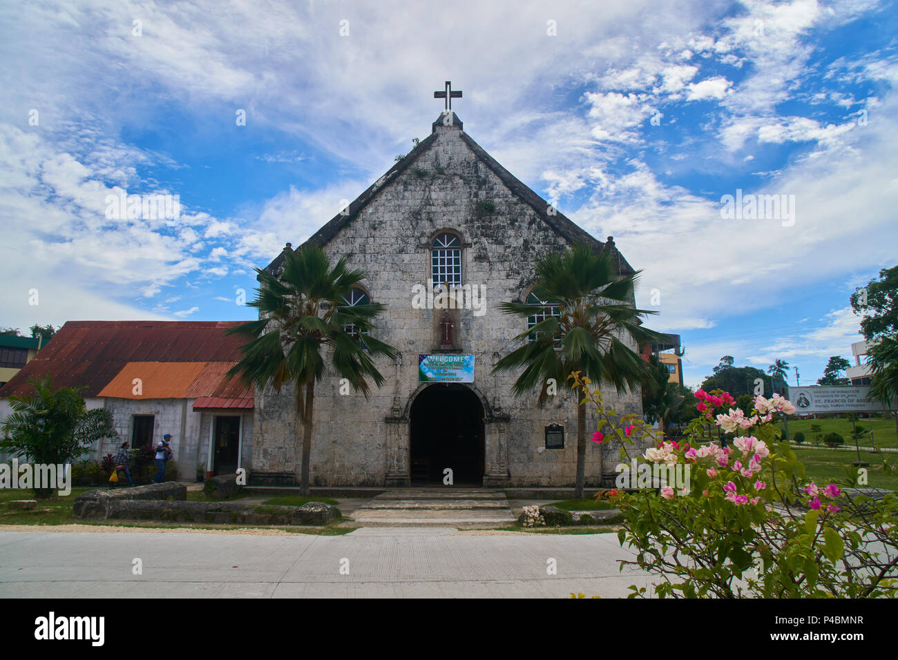 Old Church in the Philippines Island of Siquijor Stock Photo