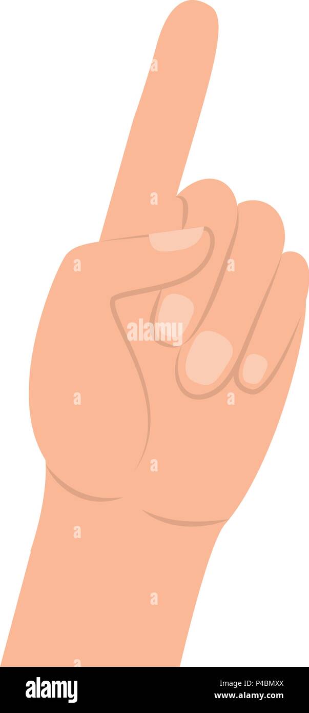 hand human index isolated icon Stock Vector