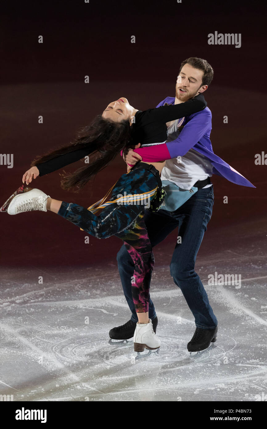 Yura Min/Alexander Gamelin (KOR) performing at the Figure Skating Gala Exhibition at the Olympic Winter Games PyeongChang 2018 Stock Photo