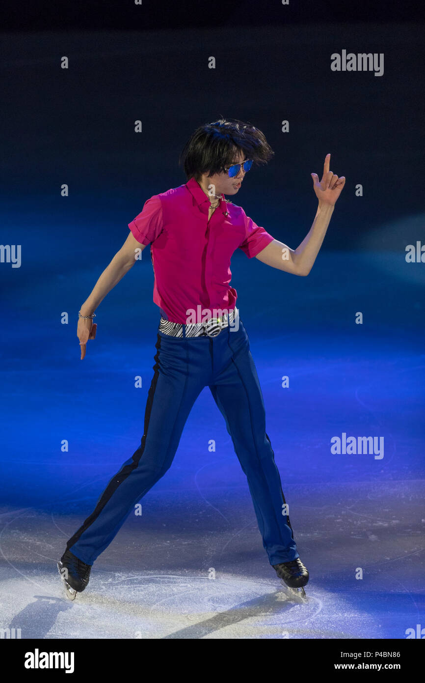 Junhwan Cha (KOR) performing at the Figure Skating Gala Exhibition at