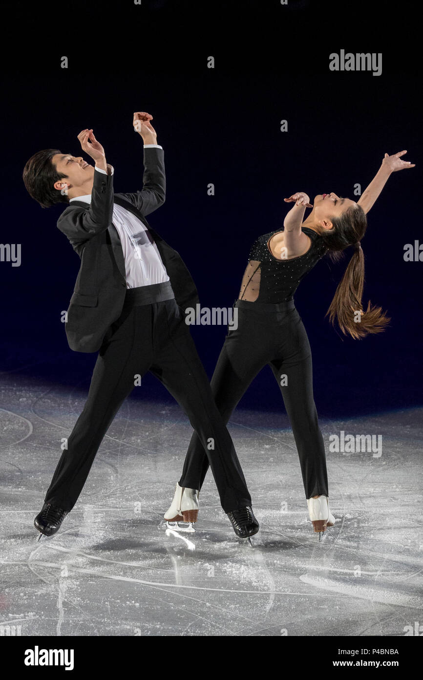 Maia Shibutani/Alex Shibutani (USA) performing at the Figure Skating Gala Exhibition at the Olympic Winter Games PyeongChang 2018 Stock Photo