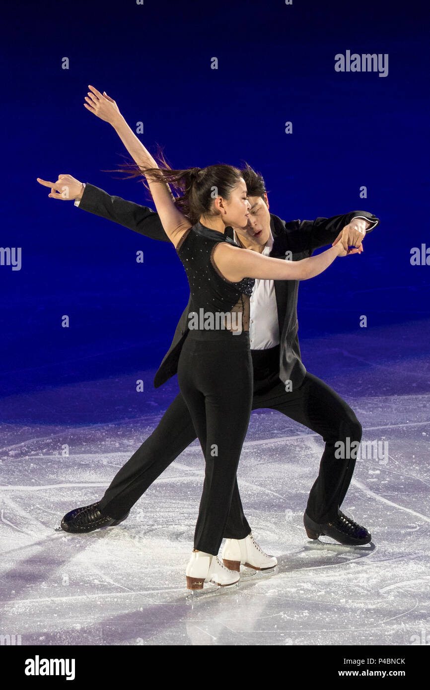 Maia Shibutani/Alex Shibutani (USA) performing at the Figure Skating Gala Exhibition at the Olympic Winter Games PyeongChang 2018 Stock Photo