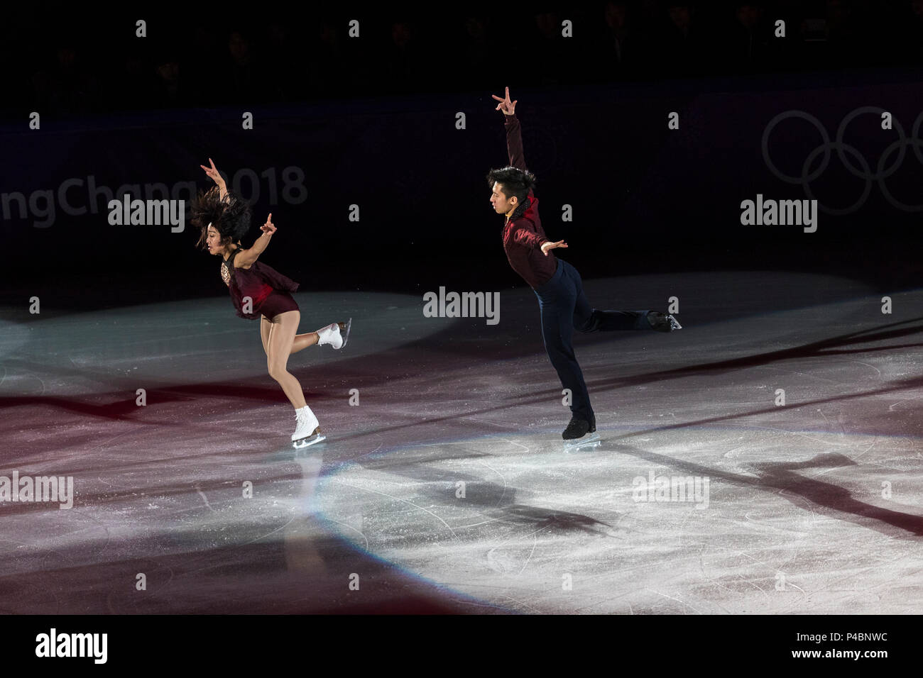 Sui Wenjing/Han Cong (CHN) performing at the Figure Skating Gala Exhibition at the Olympic Winter Games PyeongChang 2018 Stock Photo