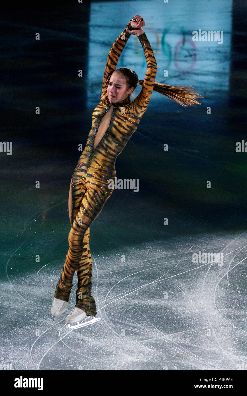 Alina Zagitova (OAR) performing at the Figure Skating Gala Exhibition