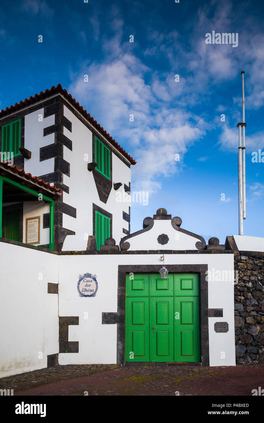 Portugal, Azores, Pico Island, Madalena, Clube Naval, Naval Club Stock Photo