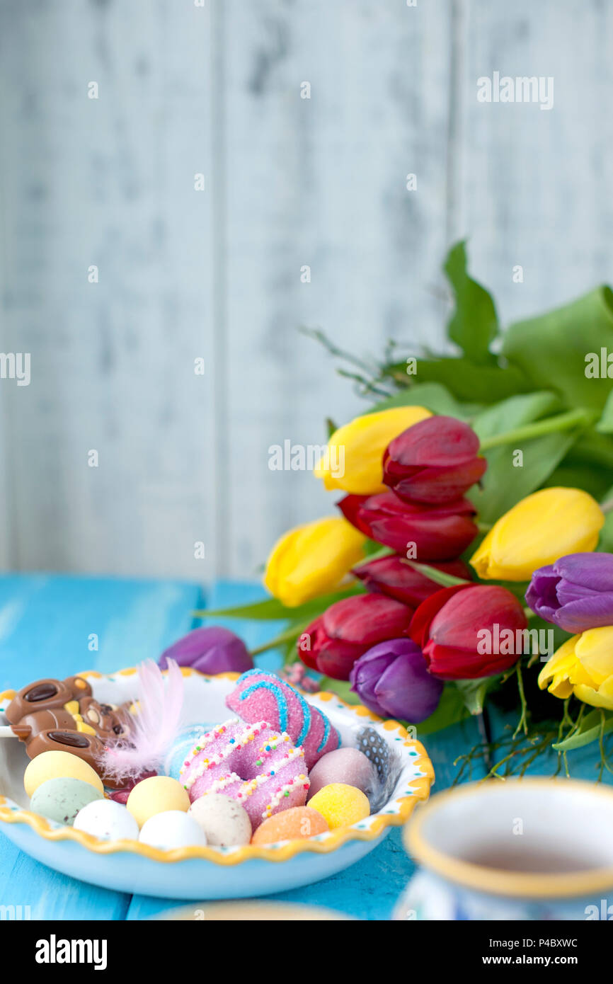 Spring tulips - a bouquet of sweets Spring tulips - a bouquet of sweets