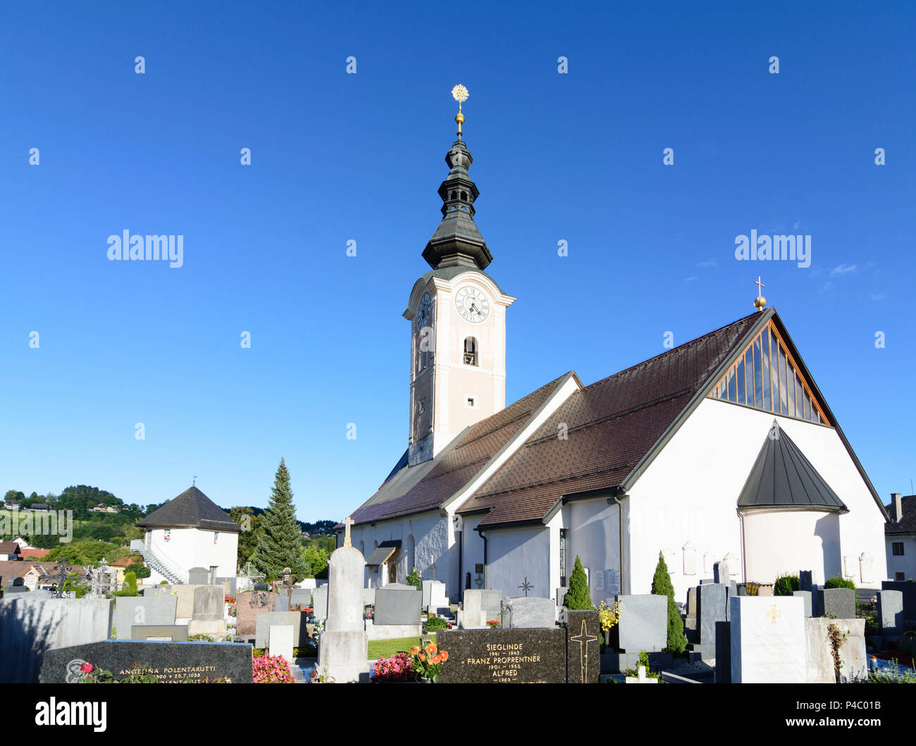 Feldkirchen in Kärnten, church Mariä Himmelfahrt, Kärnten, Carinthia, Austria Stock Photo