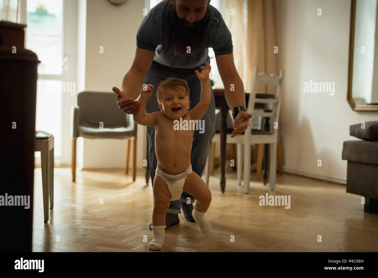 Father playing with son Stock Photo