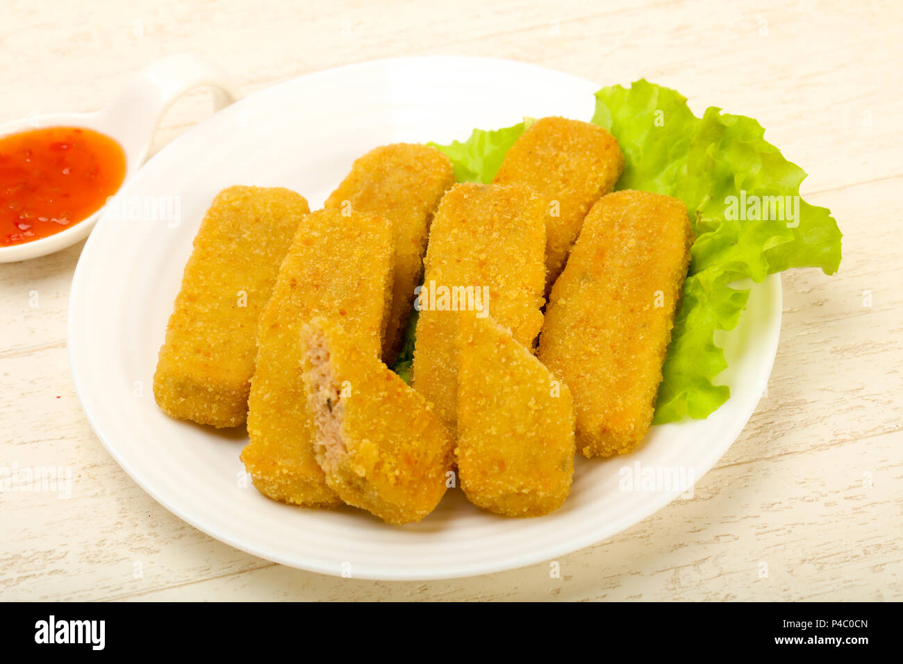 Salmon Fish sticks Stock Photo Alamy