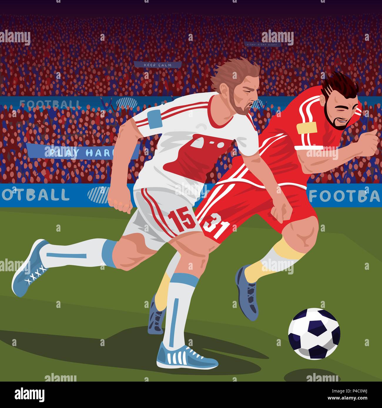 Soccer Field Cartoon Side View