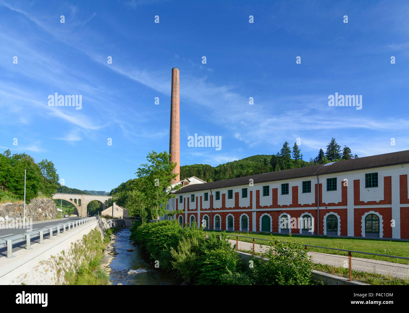 Scheibbs, Papierfabrik (paper mill) in Neubruck, Mostviertel region, Lower Austria, Austria Stock Photo