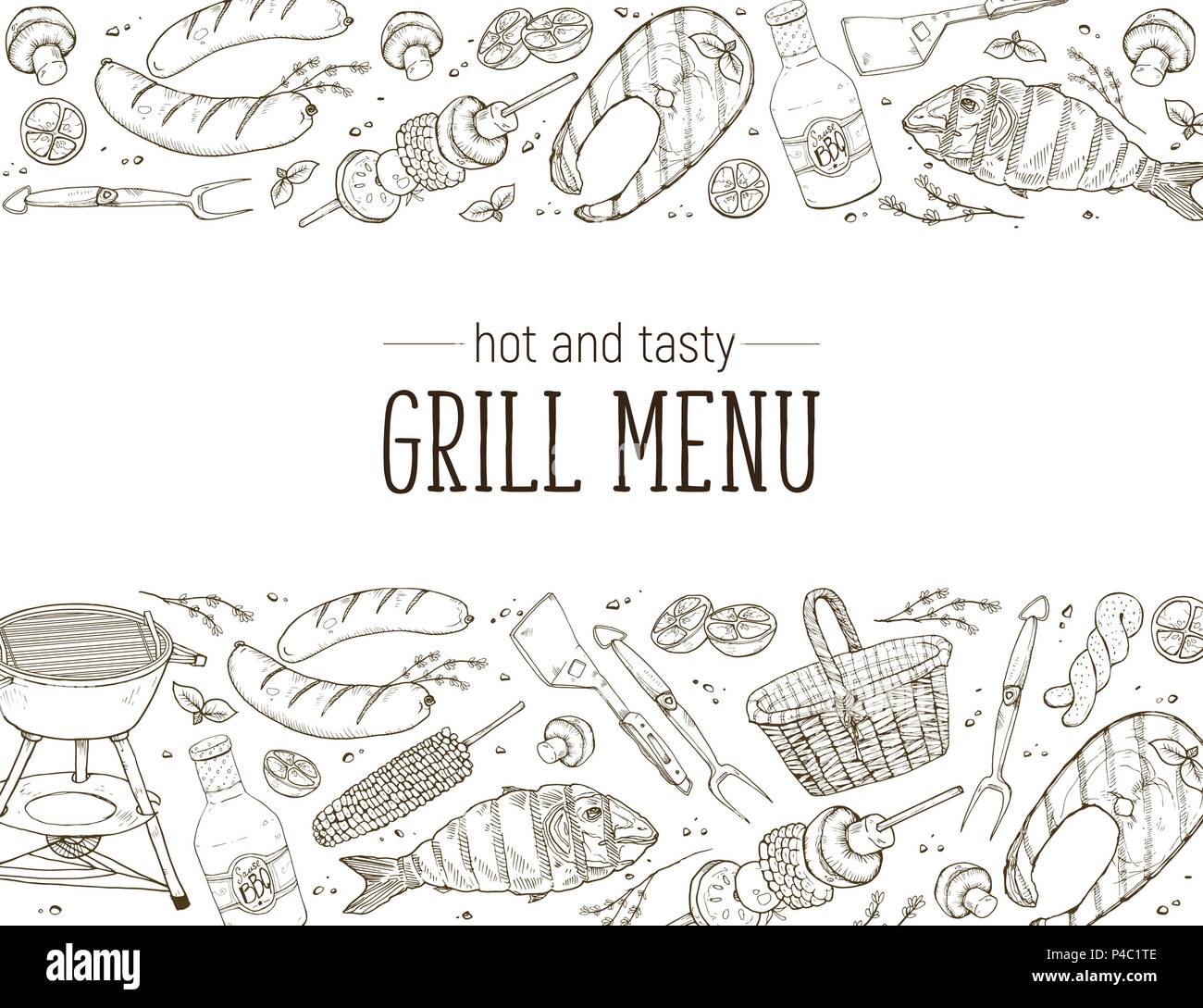 bbq party poster Stock Vector Image & Art - Alamy