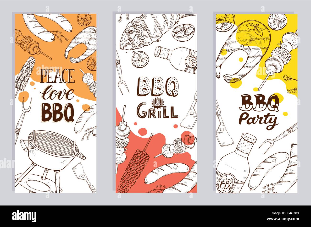 bbq party posters Stock Vector Image & Art - Alamy