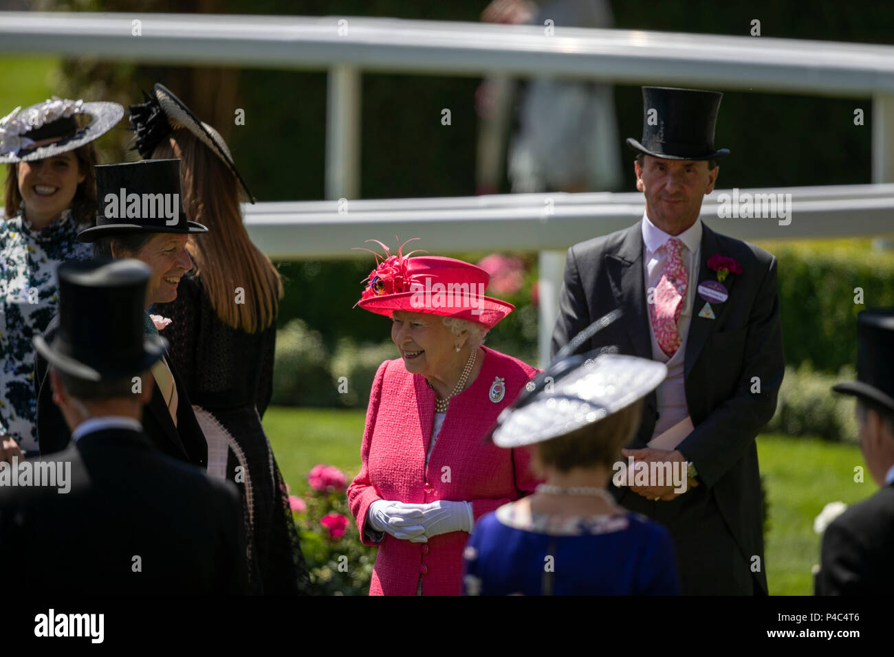 A female racegoer wearing a hat arriving for day one of Royal Ascot 2016,  at Ascot Racecourse Stock Photo - Alamy