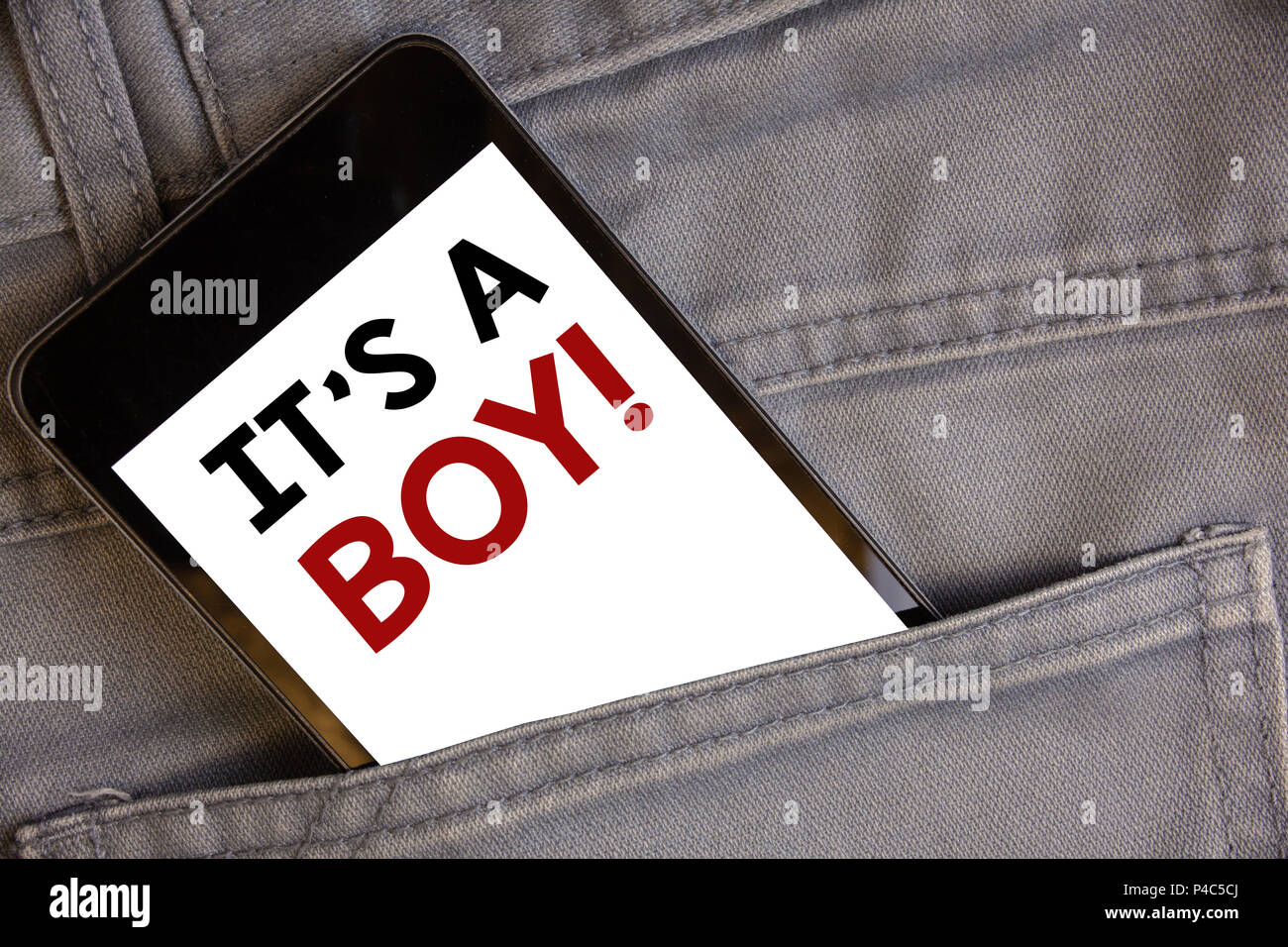 Handwriting texts writing It S A Boy Motivational Call. Concept meaning ...