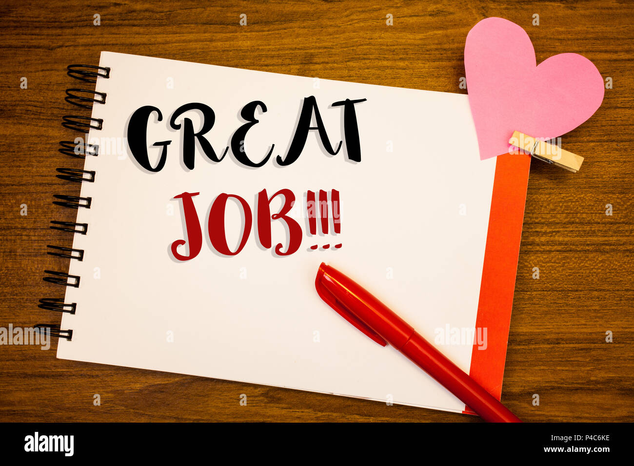 Words Writing Textss Great Job Motivational Call Business Concept For Excellent Work Well Done Good Results Compliment Stock Photo Alamy