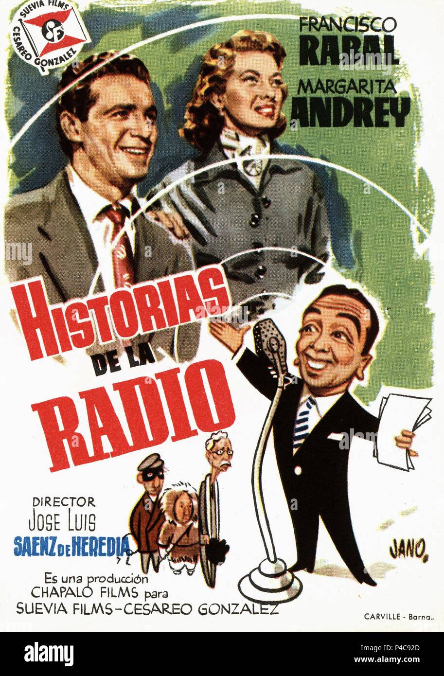 Original Film Title: HISTORIAS DE LA RADIO. English Title: RADIO STORIES.  Film Director: JOSE LUIS SAENZ DE HEREDIA. Year: 1955. Credit: CHAPALO  FILMS / Album Stock Photo - Alamy