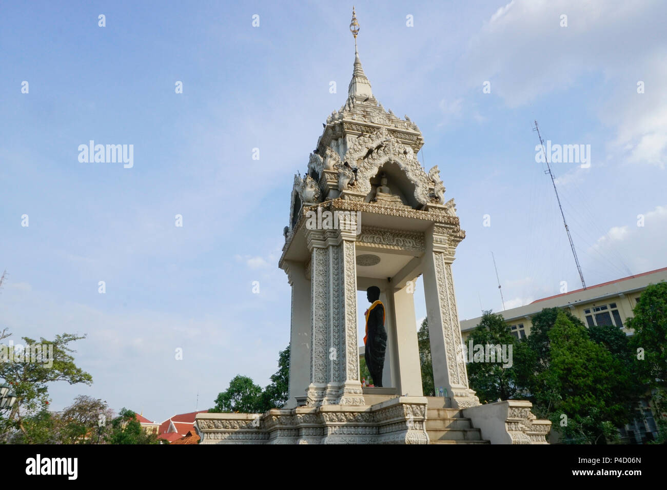 Yeay Penh or Daun Penh Statue, Phnom Penh, Cambodia Stock Photo