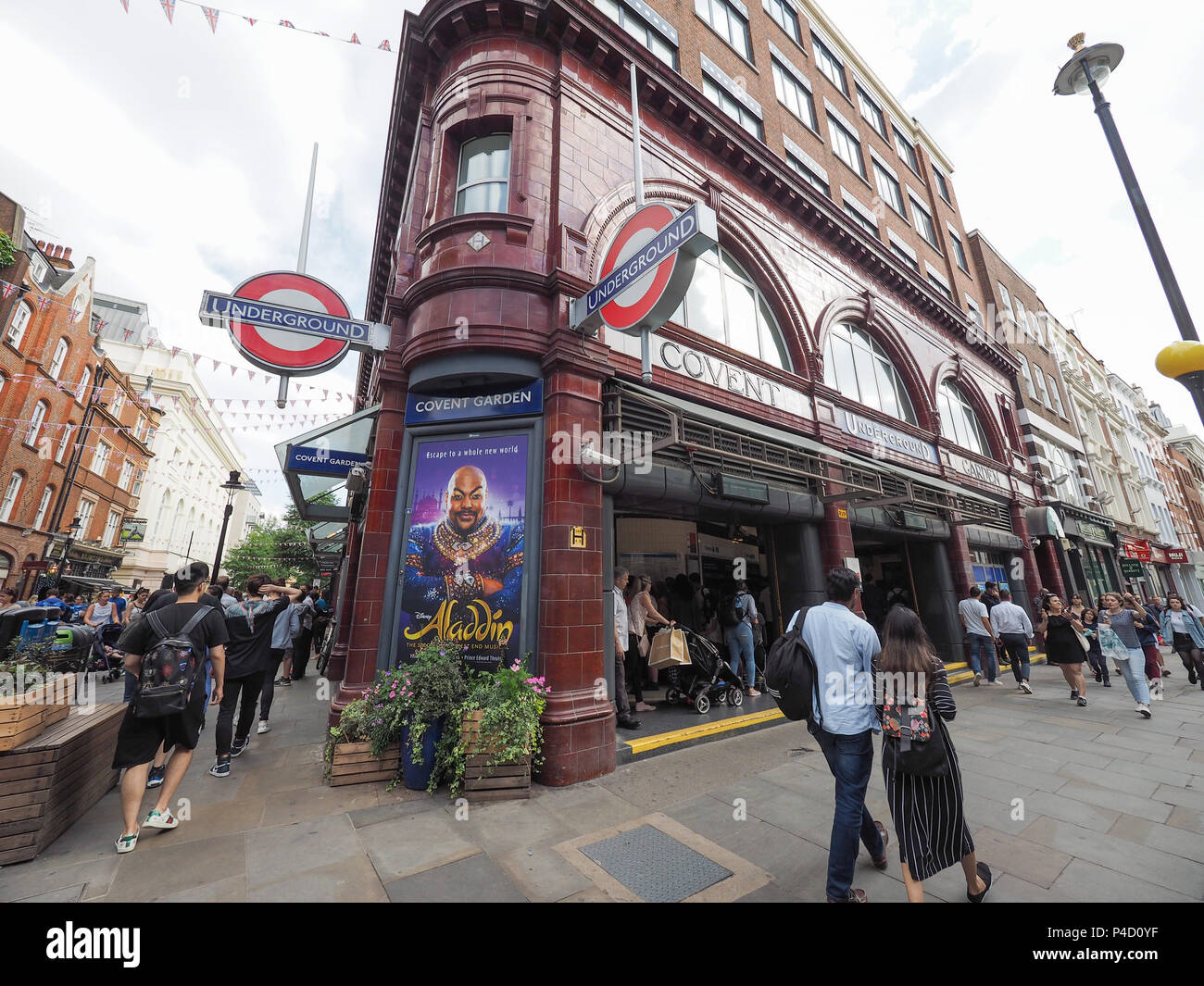 LONDON, UK CIRCA JUNE 2018 Covent Garden tube station Stock Photo