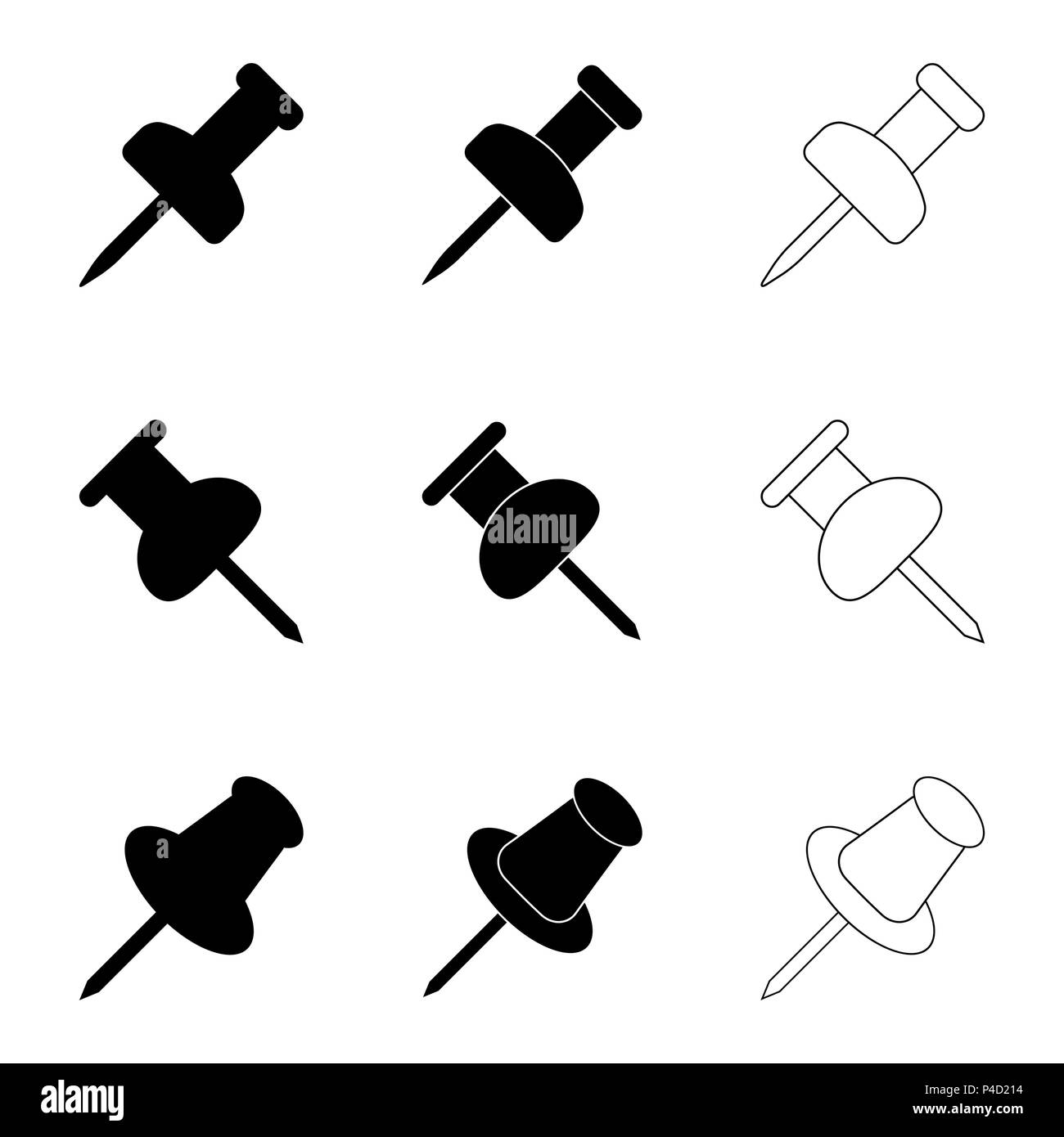 push pin office vector design isolated on white Stock Vector Image & Art Alamy