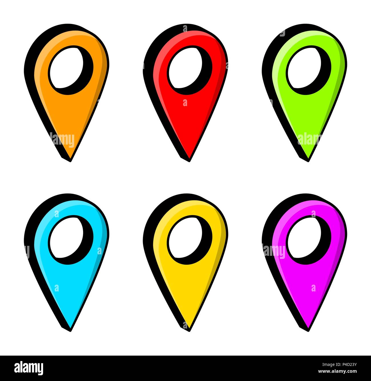 Map Locator Pin location pin for map vector design isolated on white Stock Vector Image ...