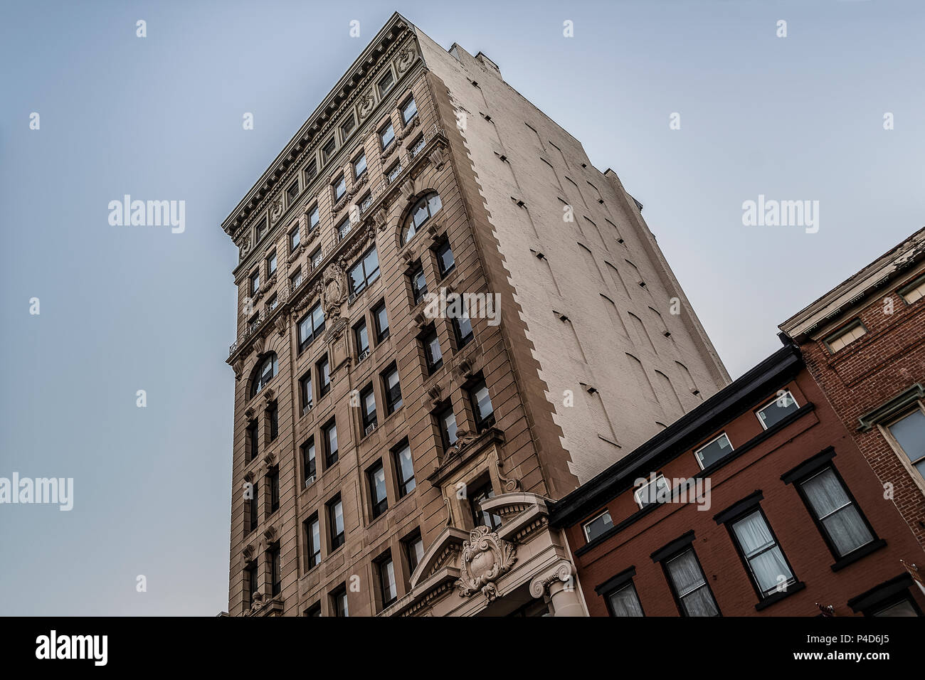 Diagonal View of Genesee Tower in Downtown Utica, Upstate New York