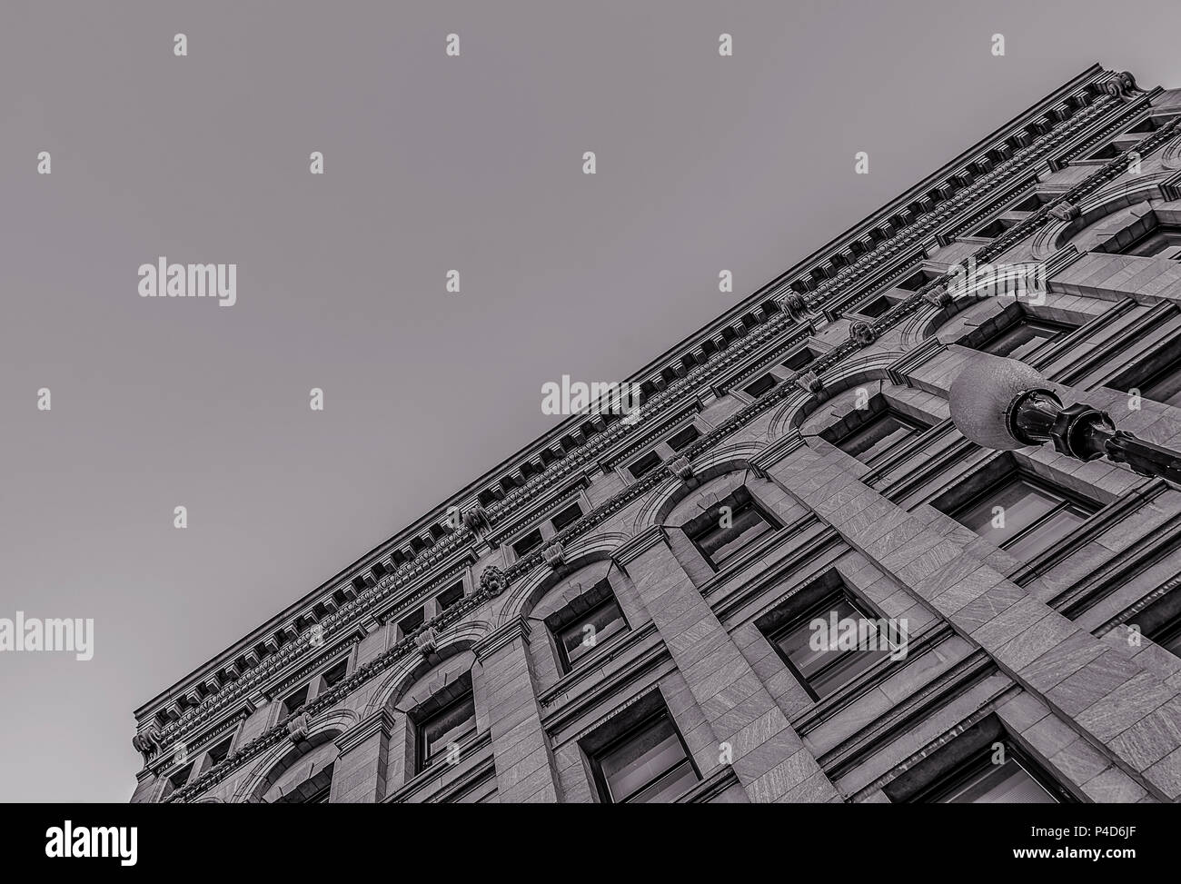 Diagonal View of Genesee Tower in Downtown Utica, Upstate New York