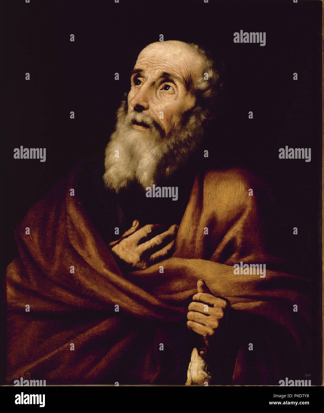 'Saint Andrew', 17th century, Oil on canvas, 76 x 64 cm, Nº1076. Author ...