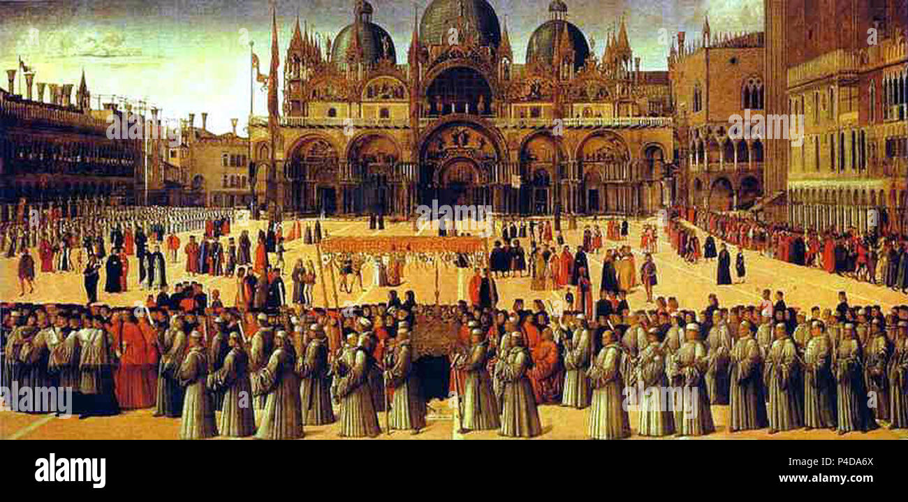 1496 Gentile Bellini Procession In St Mark s Square Tempera On Canvas 1496-gentile-bellini-procession-in-st-mark-s-square-tempera-on-canvas
