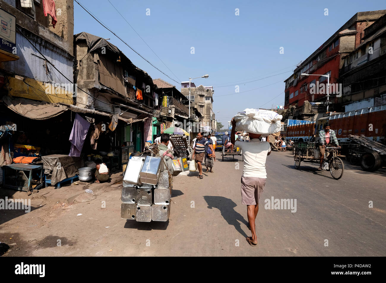 India, Kolkata, daily life Stock Photo