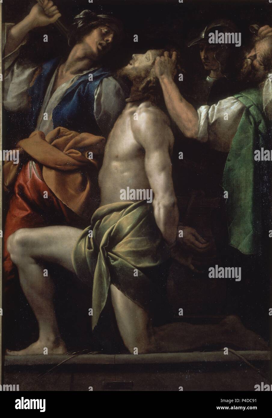 LA FLAGELACION DE CRISTO - HACIA 1615-1620 - OLEO/LIENZO - 167 x 116 cm - NP 6998 - BARROCO ITALIANO. Author: Pier Francesco Mazzucchelli (1573-1626). Location: MUSEO DEL PRADO-PINTURA, MADRID, SPAIN. Stock Photo
