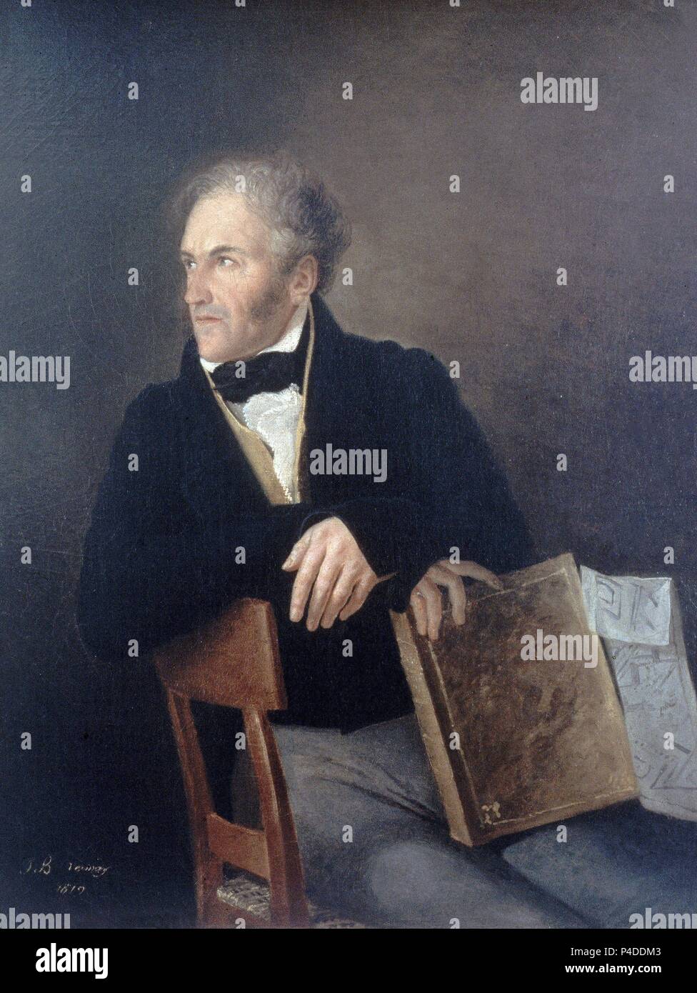RETRATO DE HOMBRE 1819 OLEO/TELA 55,5 x 43,5 cm. Author Jean