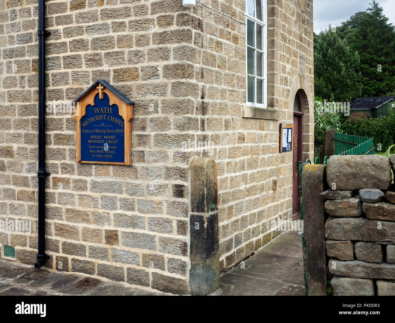 Methodist Chapel in the village of Wath near Pateley Bridge Nidderdale