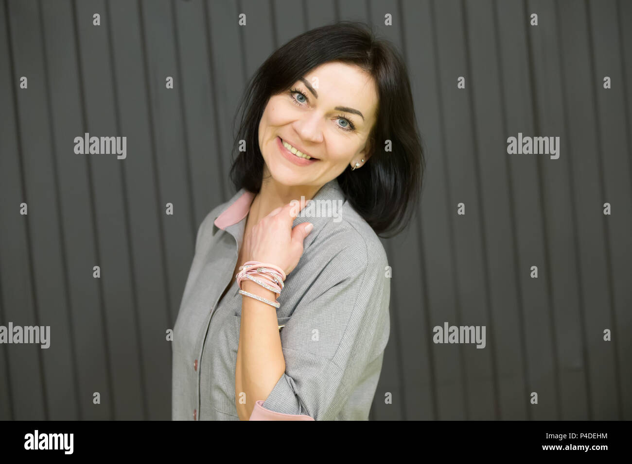 https://c8.alamy.com/comp/P4DEHM/belarus-the-city-of-gomel-on-february-28-2018-entertainment-center-in-the-gomel-hypermarketportrait-of-a-forty-year-old-beautiful-brunette-woman-P4DEHM.jpg
