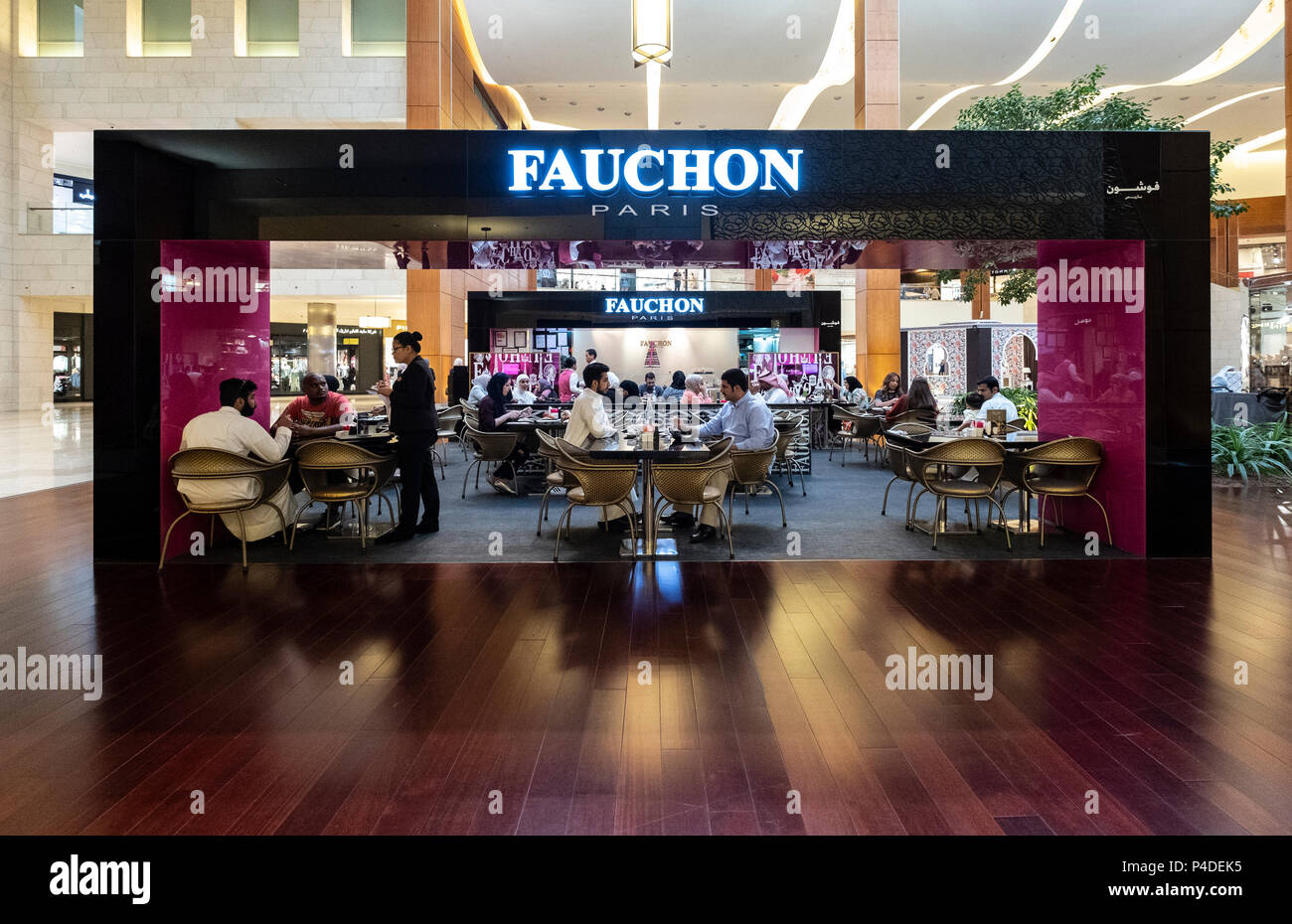 Fauchon fashionable French cafe at 360 Mall ,shopping mall in Kuwait City, Kuwait. Stock Photo