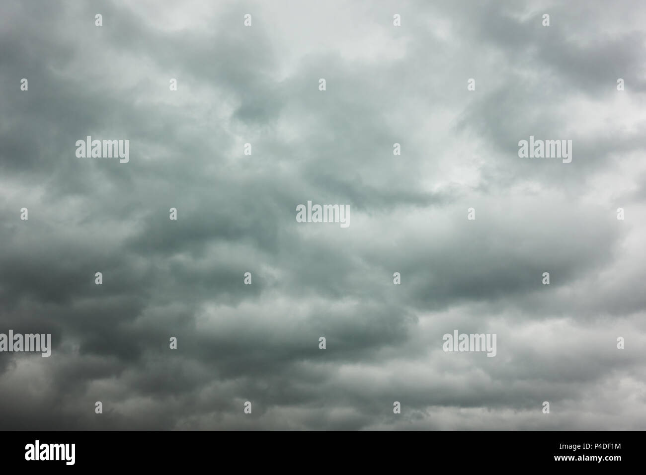 Gray sky with heavy clouds, may be used as background Stock Photo