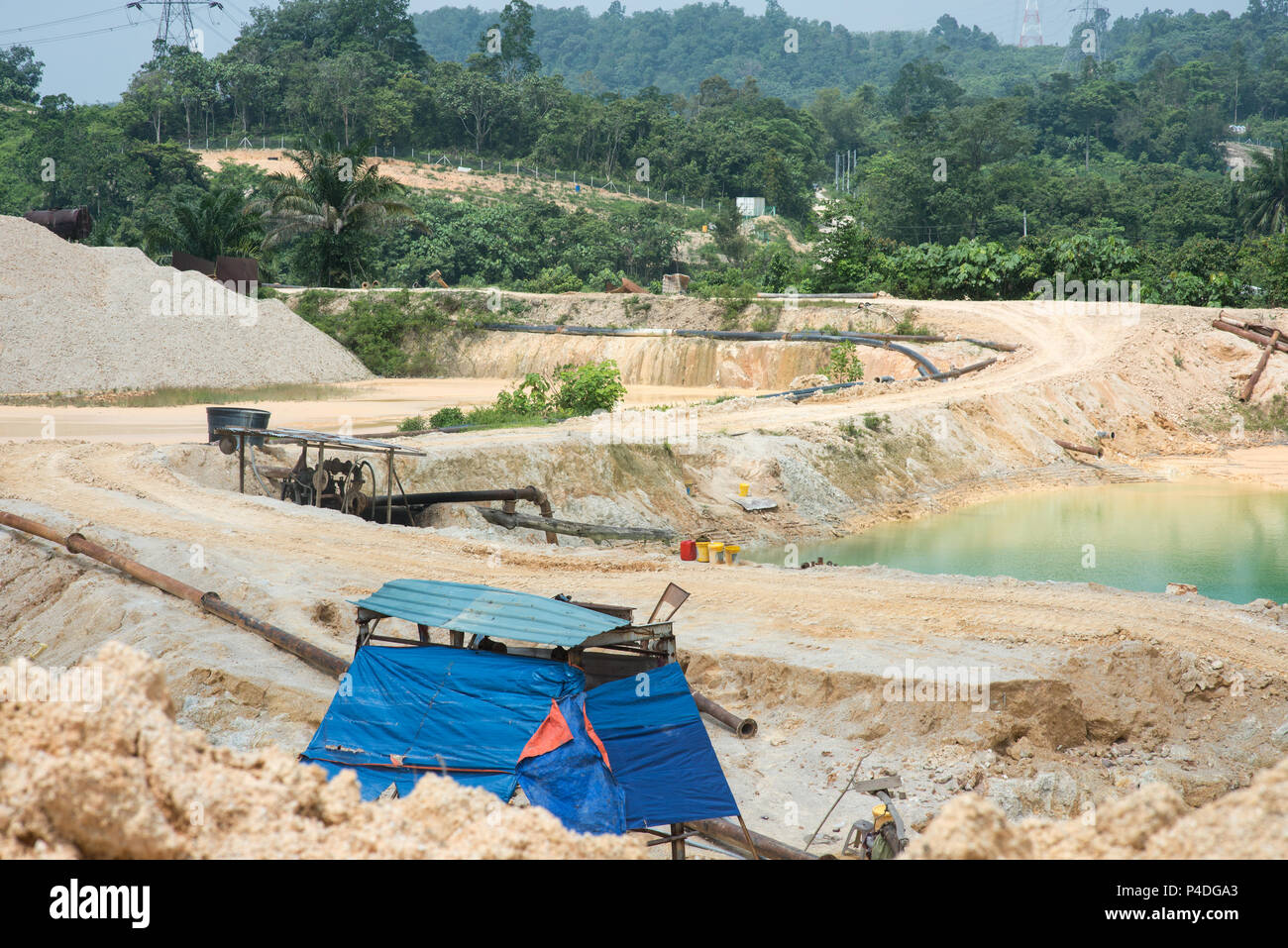 Sand quarry in Malaysia Stock Photo Alamy