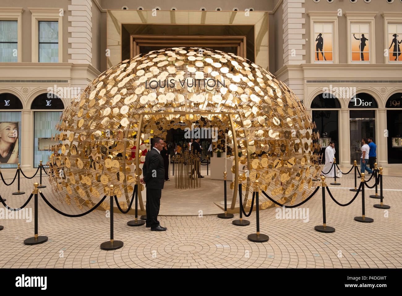 Louis Vuitton ornate display at The Avenues shopping mall in